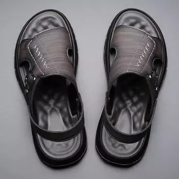 Men s sandals men s trendy 2025 new wear wear wear-resistant beach shoes soft sole soft surface men s cool slippers factory direct sales 38