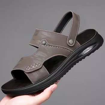 Men s sandals men s trendy 2025 new wear wear wear-resistant beach shoes soft sole soft surface men s cool slippers factory direct sales 38