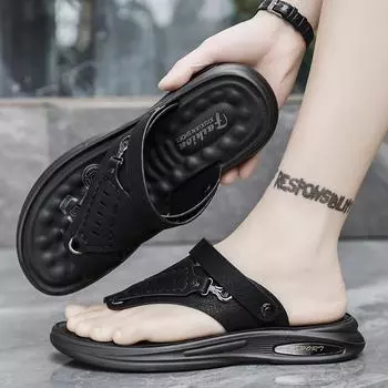 Men s sandals new high-quality latex platform beach sandals driving sandals seaside wading non-slip shoes 38 серый