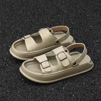 Men s sandals outer slippers men s summer non-slip casual high-end niche beach shoes 371228-J 38 чёрный