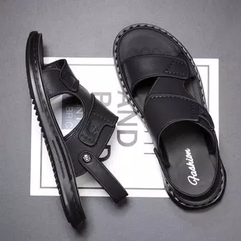 Men s sandals summer 2025 new casual outdoor soft-soled non-slip outer wear driving beach slippers 38