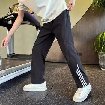 Men s Scimitar Straight-leg Pants Handsome Loose Wide-leg Pants Summer Thin Quick-drying Men s Pants New Casual Pants M