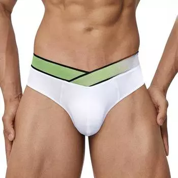 Мужские сексуальные трусы с лазерным градиентом и заниженной талией с большим V-образным поясом - MP240 Size L