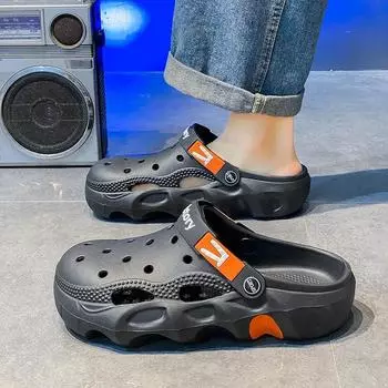 Men s Shoe Hole Summer Outdoor Slides Clappers 2024 Designer Luxury Comfortable Casual Rubber High Quality Fashion Male Slipper 39