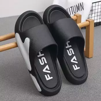 Men s Shoe House Slip-resistant Slides Walk Around Home Indoor Flat Fun 2024 Fashion Male Slipper Original Casual Summer Sale 36-37