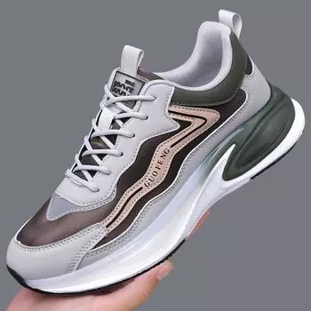 Men s shoes 2024 autumn and winter new leather surface student campus trend sports Forrest Gump shoes men s soft sole comfortable casual shoes 38