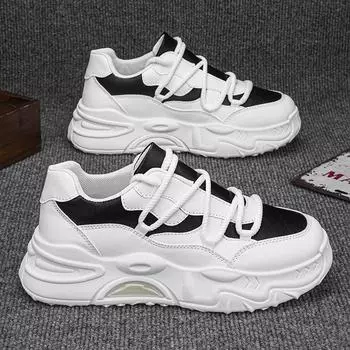 Men s shoes 2024 autumn new breathable little white shoes men s sports shoes trendy versatile platform casual dad shoes men 39