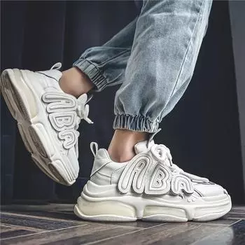 Мужская обувь 2024 года, осень, новый ретро-тренд, универсальная, дышащая, спортивная, повседневная, для бега, удобная, модная обувь 39 чёрный