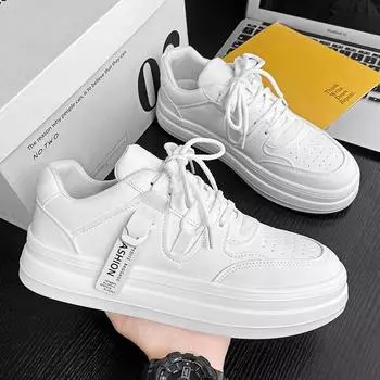 Men s shoes 2024 new autumn and winter trend versatile casual sports board shoes men s heightened platform white tide shoes 39