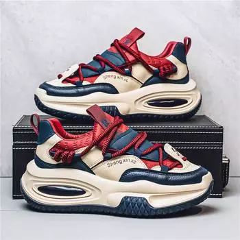 Men s shoes 2024 new autumn and winter youth trend versatile year leisure sports running thick-soled wear-resistant men s dad shoes 39