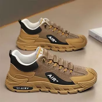 Men s shoes 2024 new autumn casual leather surface waterproof thick sole wear-resistant construction site labor insurance one-pedal men s tooling shoe 39