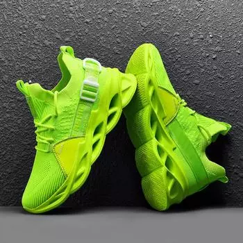 Men s shoes 2024 new breathable lightweight trend running shoes dad men s shoes cool Internet celebrity popular blade tide shoes 36