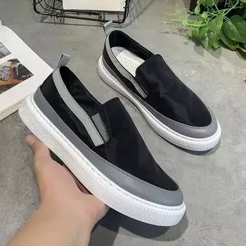 Мужская обувь 2024 года, новый горячий тренд осени, дышащая повседневная обувь из ткани для мужчин, модные удобные дышащие сетчатые кроссовки21 39 чёрный