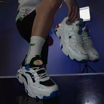 Men s shoes 2024 new men s breathable reflective casual fashion trendy shoes youth platform running sports shoes 37 белый