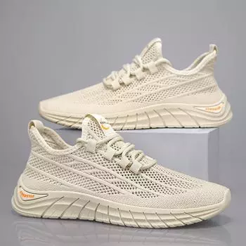Men s shoes 2024 new men s hollow mesh running breathable casual versatile lightweight soft sole non-slip sports tide shoes 39 белый