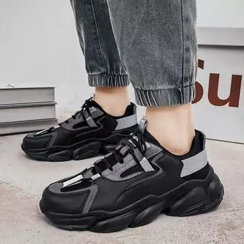 Men s shoes 2024 new spring outdoor sports shoes trendy versatile retro casual dad shoes platform casual shoes 39 белый