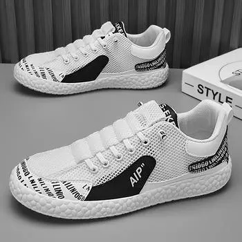 Men s shoes 2024 new summer breathable wear-resistant board shoes men s soft-soled one-pedal driving shoes lightweight lazy shoes 39