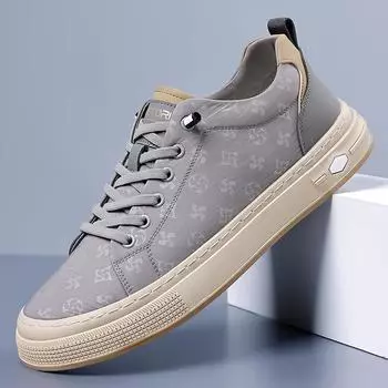 Men s shoes 2024 new summer breathable canvas shoes one-pedal men s sports and leisure flat shoes 38 серый