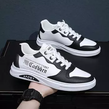 Men s shoes 2024 new summer breathable little white shoes men s versatile trendy shoes boys sports and leisure shoes student board shoes 39