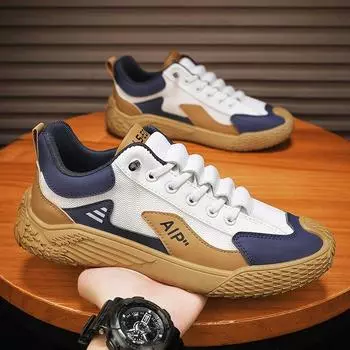 Men s shoes 2024 new summer mesh breathable trend versatile men s sports and leisure non-slip running small white tide shoes 39