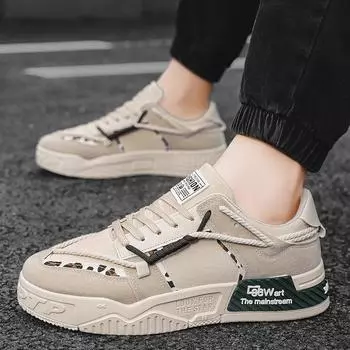Men s shoes 2024 new thick soled breathable casual sports board shoes trend fashion versatile niche design trendy shoes 39 зелёный