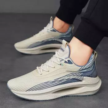 Men s shoes 2024 new thin fly-woven running men s summer casual shoes breathable soft-soled mesh sneakers 39