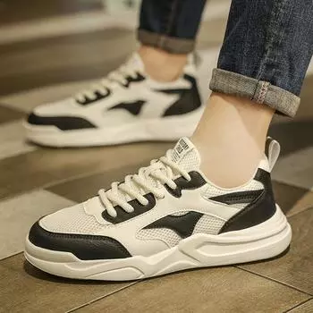 Men s Shoes 2024 New Trend Fashion Casual Board Shoes Thick Sole Comfortable Niche Design Sense Sports Mesh Trendy Shoes 39