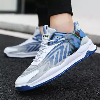 Men s shoes 2024 spring comfortable breathable fly-woven shoes fashion running casual sports shoes 39 чёрный