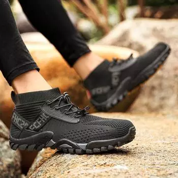 Men s shoes 2024 spring new breathable fly-woven shoes casual fashion large size outdoor sports shoes men s sports shoes 39 чёрный