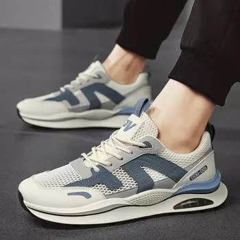 Men s shoes 2024 summer new men s hollowed-out casual running shoes men s trendy mesh breathable shoes men s sports shoes 39