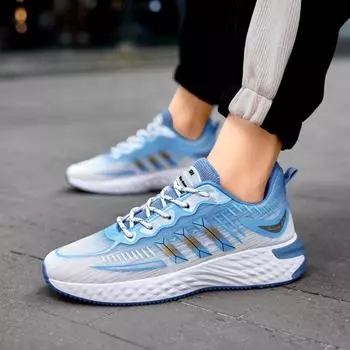 Men s shoes 2025 autumn new breathable thin mesh trend versatile soft sole running shoes sports and leisure men s shoes 39 зелёный