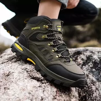 Men s shoes 2025 autumn new high-top leisure sports hiking shoes couple large size outdoor travel shoes 36