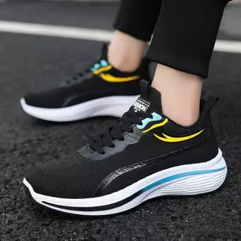 Men s shoes 2025 autumn new thin breathable lightweight soft-soled shoes men s trendy versatile sports running shoes 39 чёрный