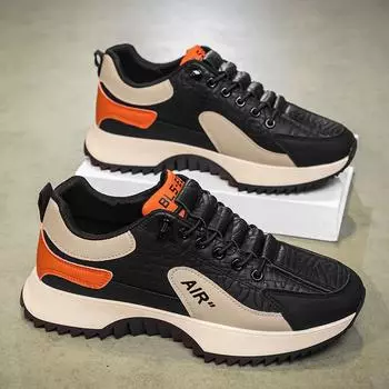 Men s shoes 2025 new autumn versatile casual one-pedal sports shoes men s platform height increase running dad trendy shoes 39