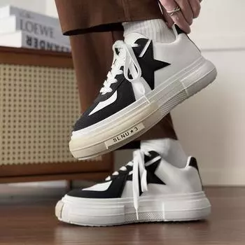 Men s shoes 2025 new bread shoes men s casual Guochao skateboard shoes live broadcast hot-selling board shoes men 39 чёрный