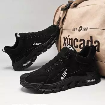 Men s shoes 2025 new fashion versatile casual shoes men s comfortable sports shoes platform dad shoes 39 чёрный