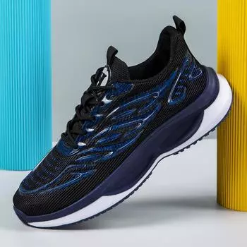Men s shoes 2025 new ice silk mesh breathable running shoes fashion trend color matching sports shoes men 39