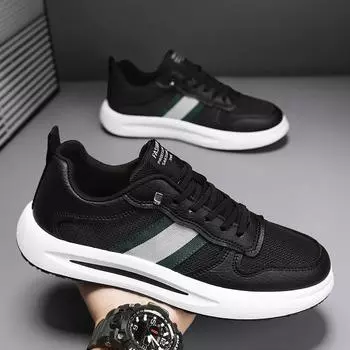 Men s shoes 2025 new men s shoes trend versatile mesh casual sports running shoes white shoes board shoes men 39 белый