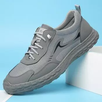 Men s shoes 2025 new mesh breathable sports casual shoes versatile platform men s lightweight fashion soft-soled dad shoes 38