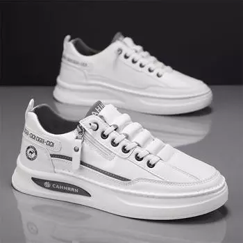 Men s shoes 2025 new one-pedal high-end casual board shoes platform tooling trendy shoes lazy comfortable versatile white shoes 39