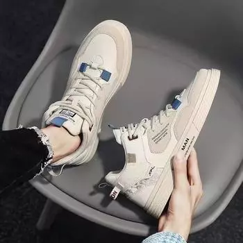 Men s shoes 2025 new spring and summer men s board shoes high-top sports and leisure shoes niche design trend versatile trendy shoes 39