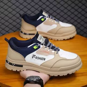 Men s shoes 2025 new spring casual sports shoes men s platform outdoor tooling shoes non-slip and wear-resistant mountaineering shoes 39