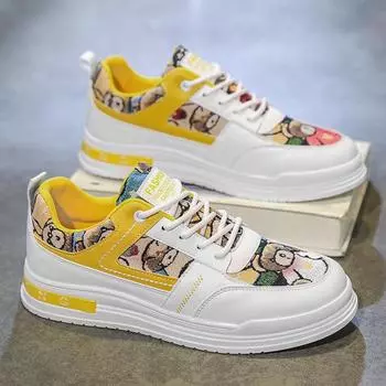 Men s shoes 2025 new spring casual sports versatile fashion thick sole wear-resistant American vintage whiteboard sneakers 39 standard sneaker size