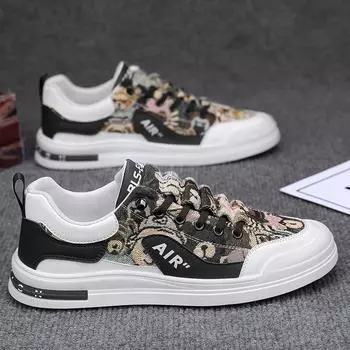 Men s shoes 2025 new spring lazy one-pedal leisure sports trend students lightweight breathable canvas flat shoes 39