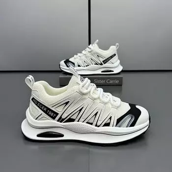 Men s shoes 2025 new spring mesh casual shoes, youth fashion trendy and comfortable running sports shoes 39