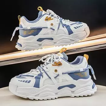 Men s shoes 2025 new spring sports and leisure running heightened thick-soled fried street dad winter velvet popular men s shoes 39