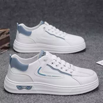 Men s Shoes 2025 New Spring Versatile Casual Men s Leather Shoes One Pedal Little White Flat Shoes Student Sports Trend Shoes 39