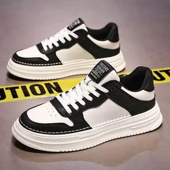 Men s shoes 2025 new spring versatile casual board shoes sports platform heightening white shoes popular trendy shoes 39