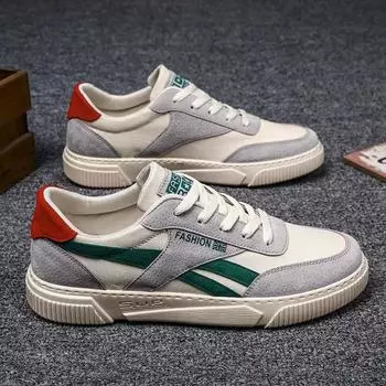 Men s shoes 2025 new summer breathable trend sports board shoes versatile youth casual little white shoes mesh trendy shoes 39