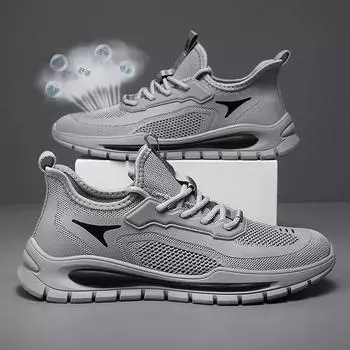 Men s shoes 2025 new summer breathable mesh sports casual mesh shoes men s work black labor insurance trendy shoes 39